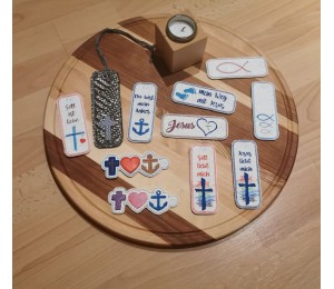 Stickserie ITH - Christliche Motive Lesezeichen Anhänger